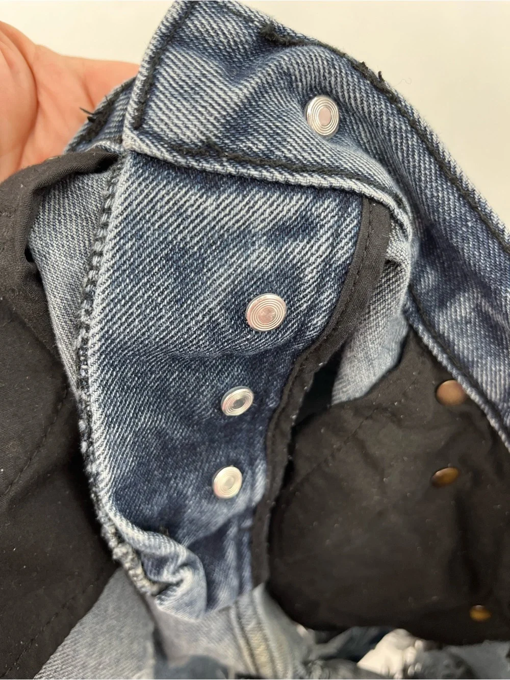 One X One Teaspoon Brandos 25 Distressed 0716 Denim Shorts Relaxed Fit Long Rise